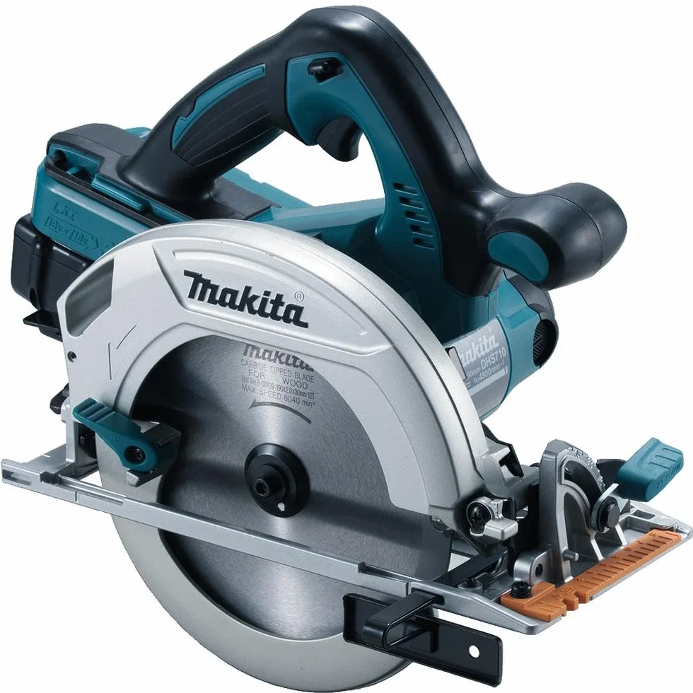 Makita DHS710Z Ręczna Pilarka Tarczowa 36 V 2 x Litowo-Jonowa 18 V Tylko Maszyna Niebieska