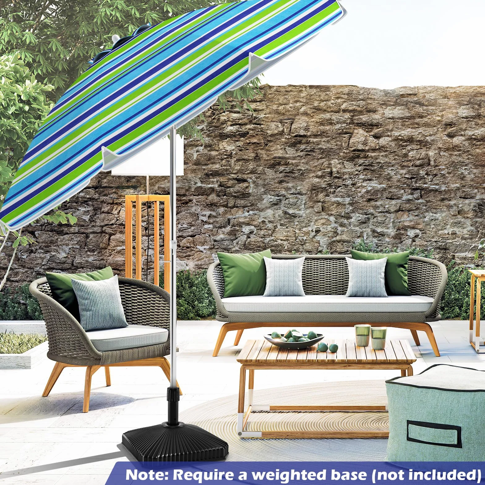 KOMFOTTEU Parasol plażowy 200 cm UV50+ składany lekki z torbą