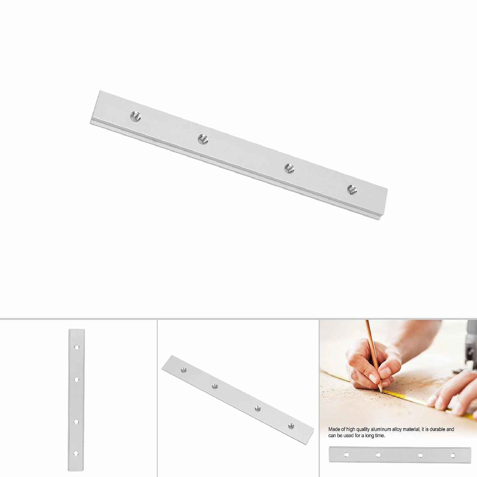 Suwak ukośny do piły stołowej T-Slot Miter Track oprawa szczelinowa 200 mm stop Aluminiu do obróbki drewna (200 mm M6)