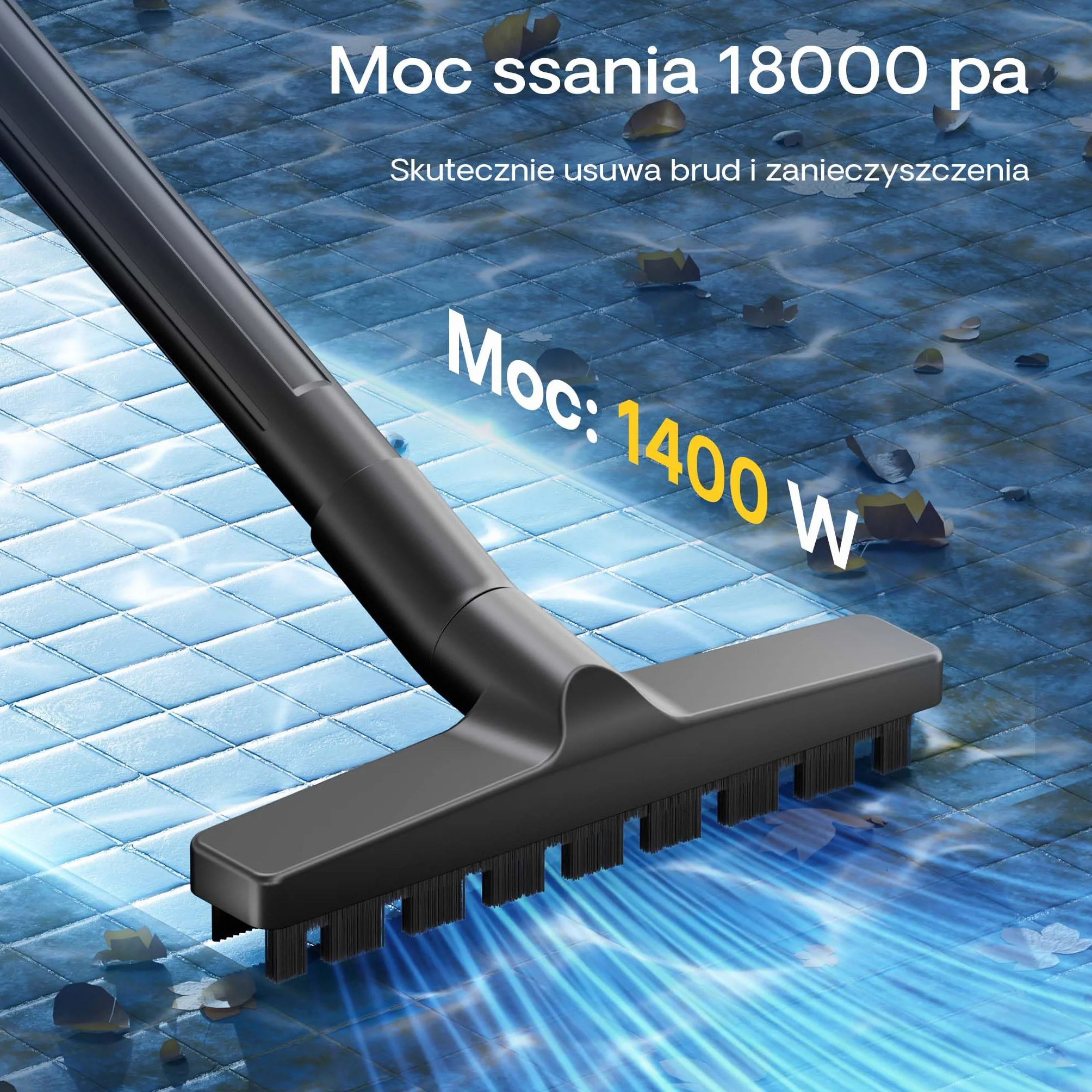 Wiltec Odkurzacz do oczka wodnego 1400 W do szlamu, mułu i basenu, odkurzacz do stawu i basenu z 2 wężami i funkcją automatycznego opróżniania 30 l