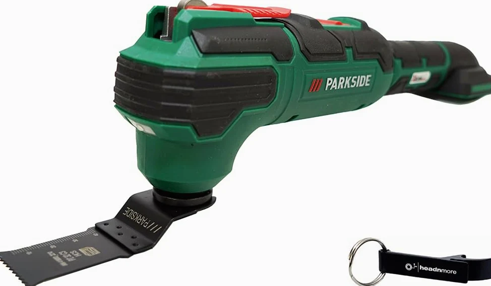 HEADNMORE® Bundle - akumulatorowe narzędzie wielofunkcyjne skrobak 20 V PAMFW 20-Li + breloczek do kluczy HEADNMORE®