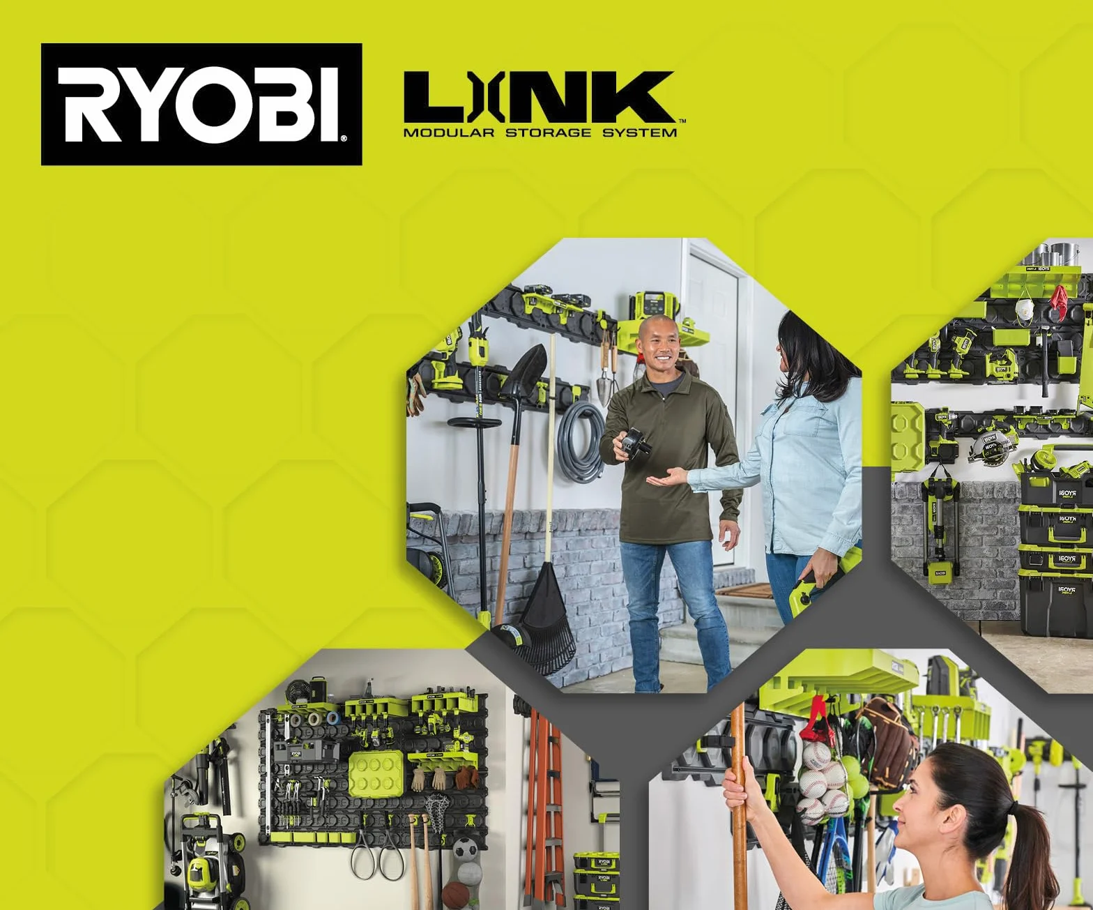 RYOBI - Półka na środki czyszczące - 16 x 37,5 x 12 cm - Maksymalne obciążenie 9 kg - System RYOBI LINK - RSLW403