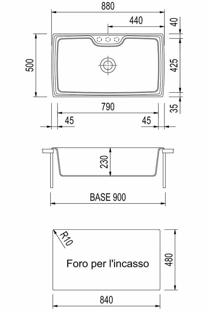 Plados HR0860 pojedyncza wanna 86 cm - mleczna biel