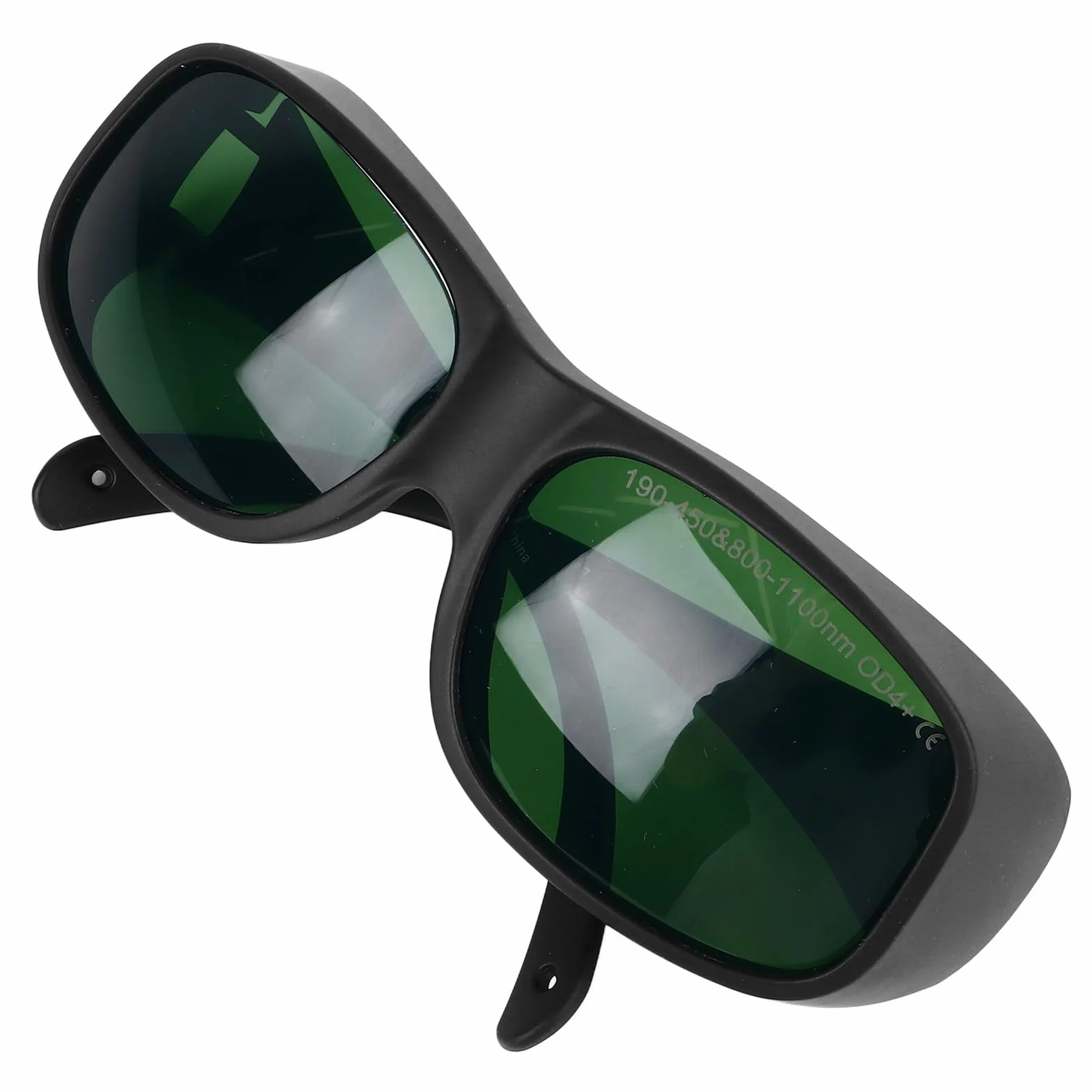 Laserowe Okulary Ochronne 1064nm Wysoka przepuszczalność Antylaserowa Ochrona Oczu dla Urządzenia OPT Beauty TR90 Materiał Czarna Ramka Zielona Soczewka OD4, do Zabiegów Upiększających