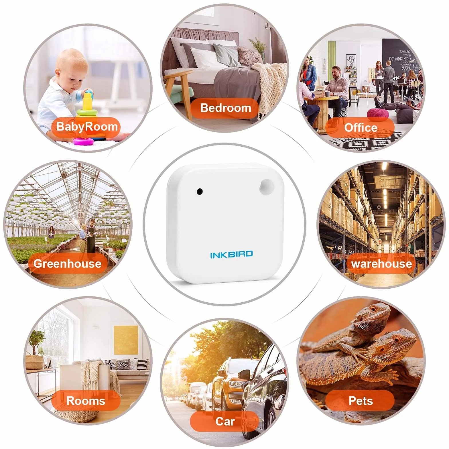 Inkbird IBS-TH2 Bluetooth Higrometr Termometr, Zdalne Monitorowanie Temperatury i Wilgotności iOS Android