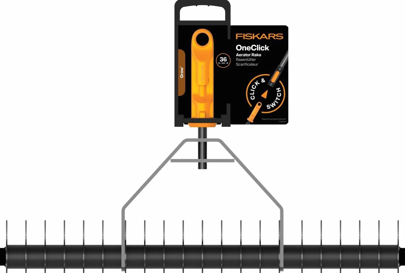 Fiskars OneClick Aerator Rake