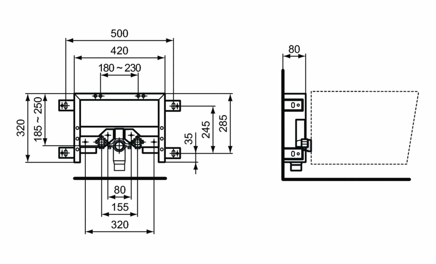 Ideal Standard Moduł bidetowy Prosys R016567