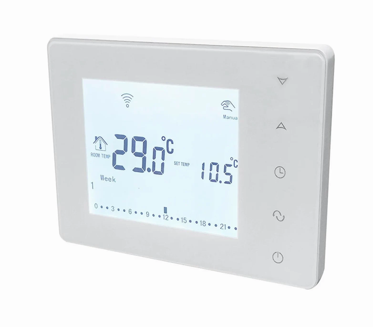 Inteligentny domowy bezprzewodowy termostat regulator temperatury do ogrzewania pomieszczeń za pomocą kotła gazowego i siłownika do ogrzewania podłogowego Cyfrowy dom