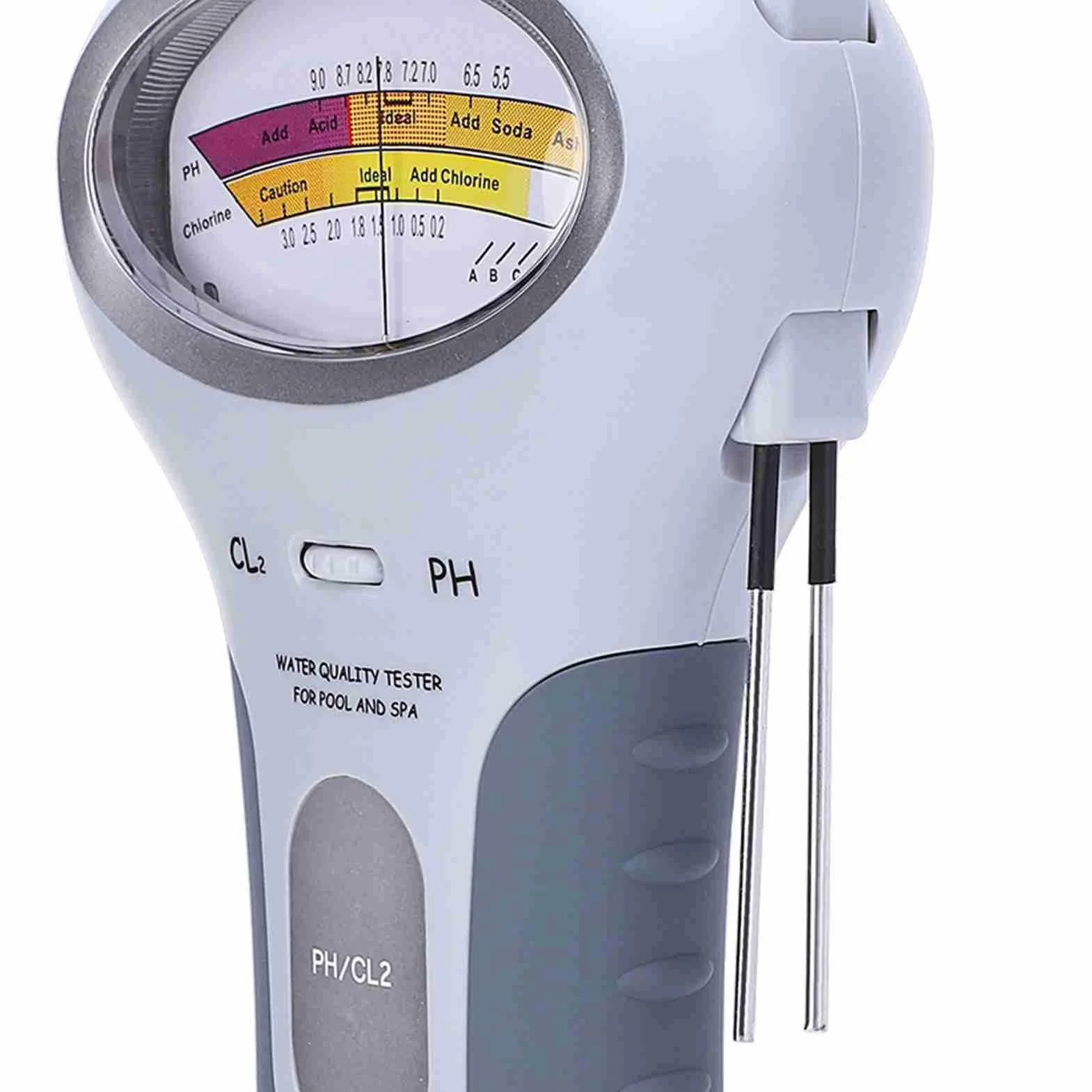 PC-102B CL2 tester z sondą, tester chloru w basenie, analizator pH，chloru i soli, do basenów/spa