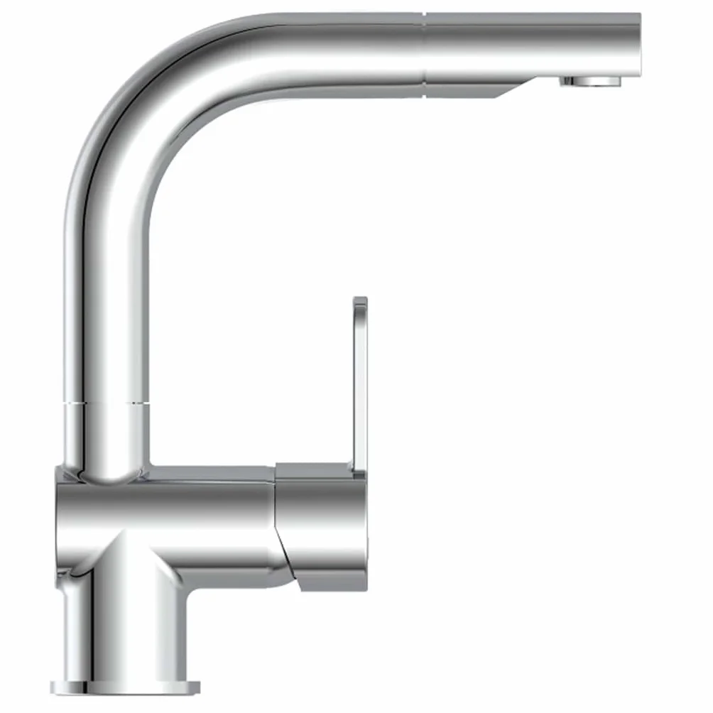 SCHÜTTE 79710 bateria umywalkowa London, bateria łazienkowa, jednouchwytowa z prysznicem i zestawem odpływowym, chromowana