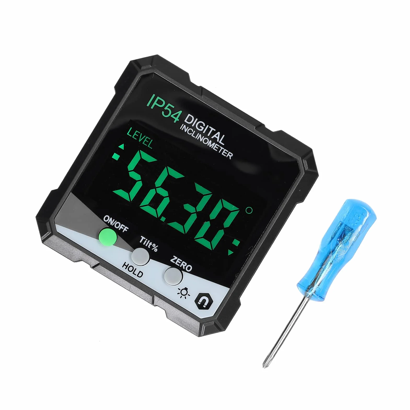 IP54 4 * 90° przenośny cyfrowy inklinometr podświetlenie LCD cyfrowy kątomierz miernik nachylenia cyfrowy linijka kątowa jednostronny ics wielofunkcyjny kątomierz absolutny względny tryb Mesuring