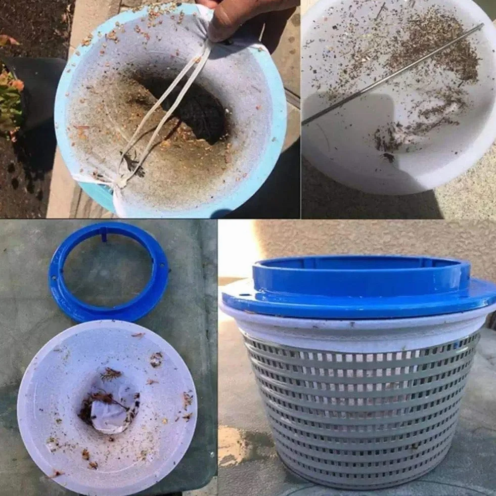 Namvo 5-pak skarpet filtrujących do basenu, idealna skarpeta / siatka/oszczędzacz do koszyków basenowych, filtrów i skimmerów, aby chronić Twój wewnątrz lub nad basenem naziemnym