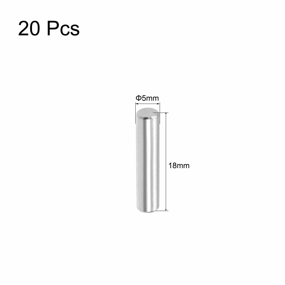 sourcing map 20 szt. trzpień mocujący ze stali nierdzewnej 304 mm trzpień mocujący 5 mm x 18 mm