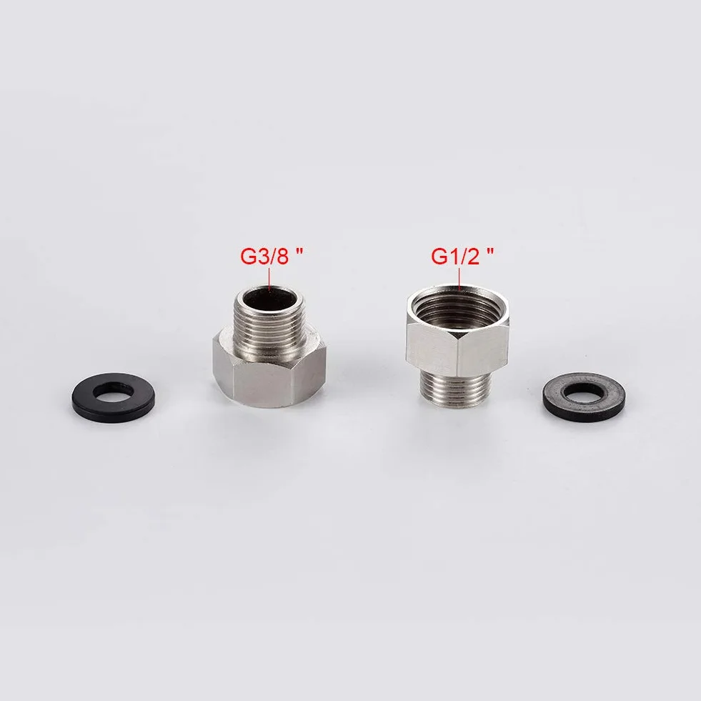 Ibergrif M3/8 cala M1/2 cala UK adapter kompresyjny wtyczka z 3/8 cala na 1/2 cala, metal, chrom, srebrny