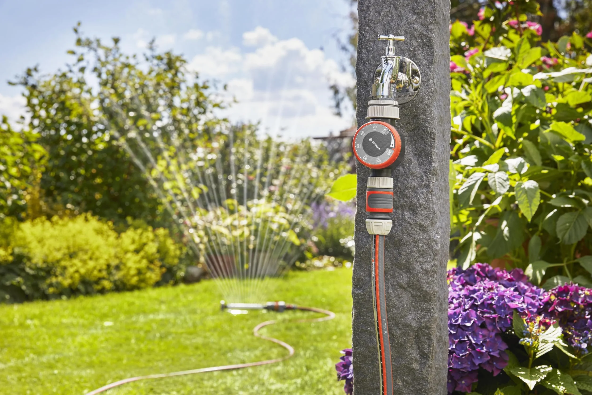 Gardena sterownik nawadniania automatyczny zegar 26,5 mm G 3/4 33,3 mm G1 elastyczny czas nawadniania 5-120 min szybkozłącza