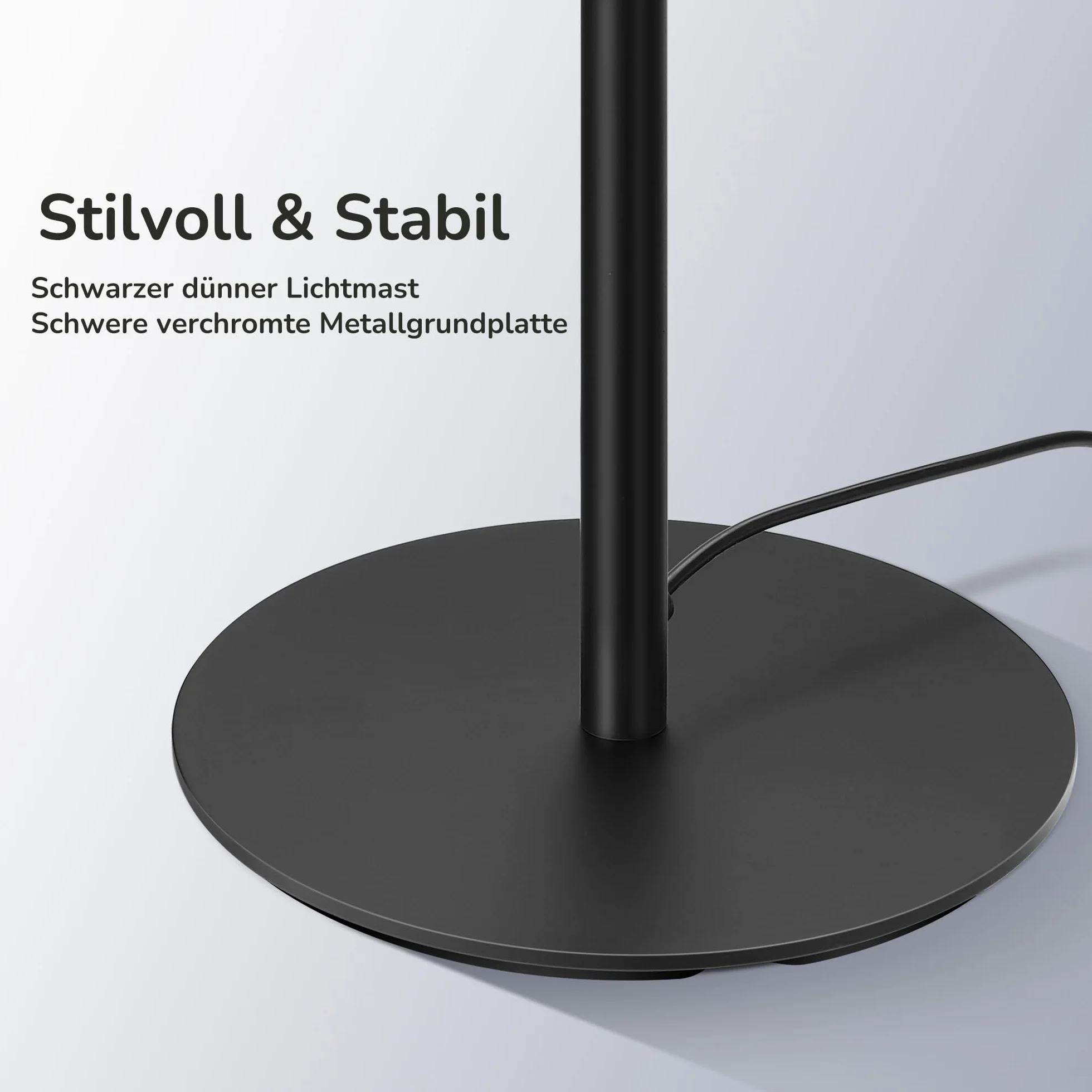 EDISHINE Lampa stojąca LED, 2 sztuki, ściemniana, minimalistyczna lampa narożna do salonu, nowoczesna lampa stojąca z przełącznikiem nożnym, 3000 K, ciepła biel, 146 cm, kolumna świetlna do sypialni