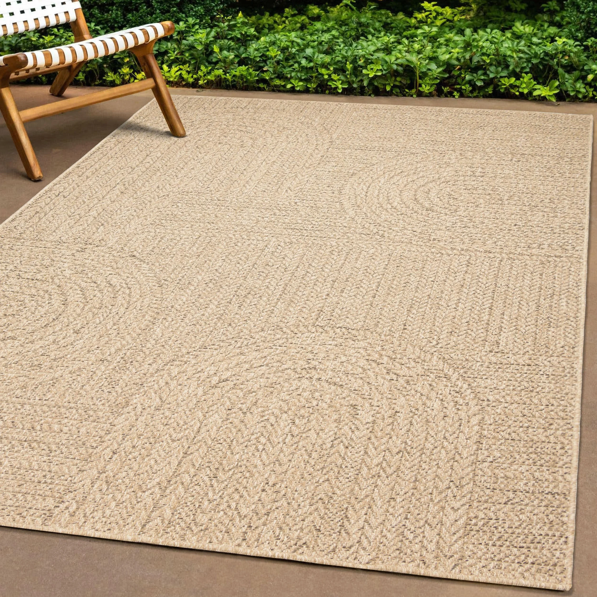 Teppich-Traum Dywan wewnętrzny i zewnętrzny 200x290 cm imitacja sizalowa naturalny beżowo-brązowy