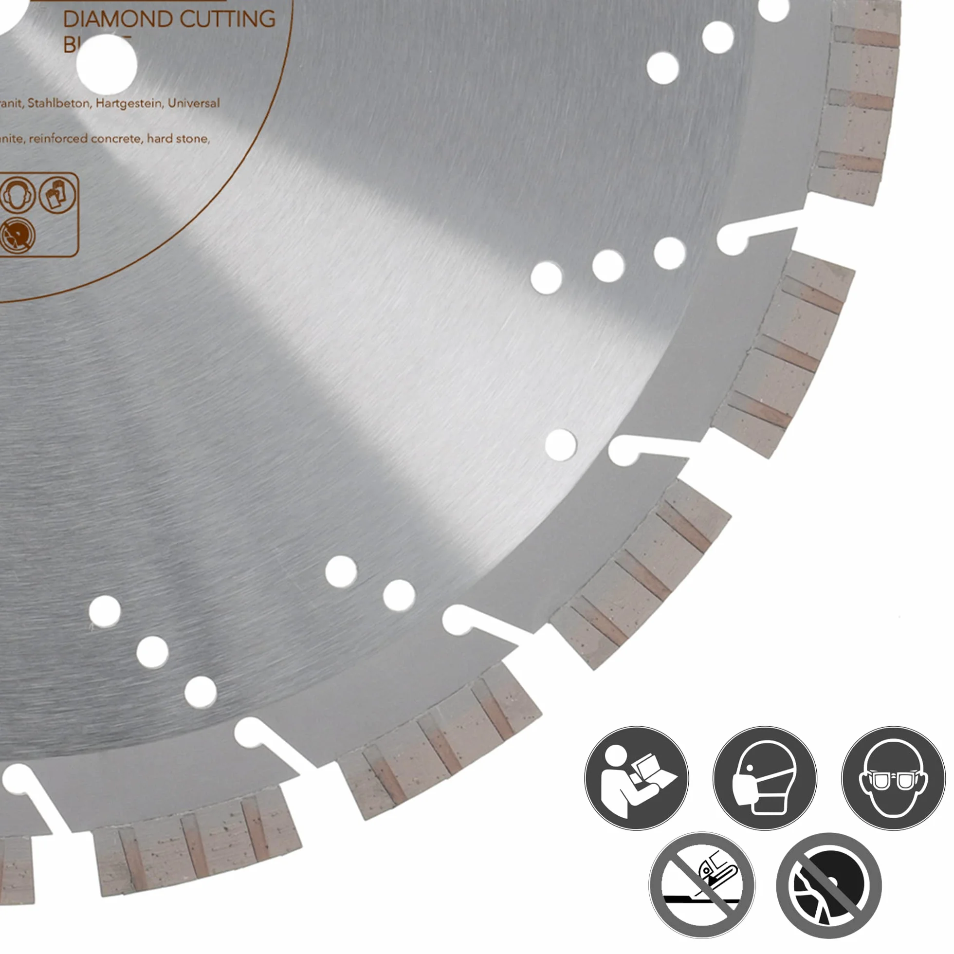 PRODIAMANT Profesjonalna tarcza diamentowa BG013 300 mm x 20 mm beton granit 13 mm kuty segment Made in Germany spawana laserowo