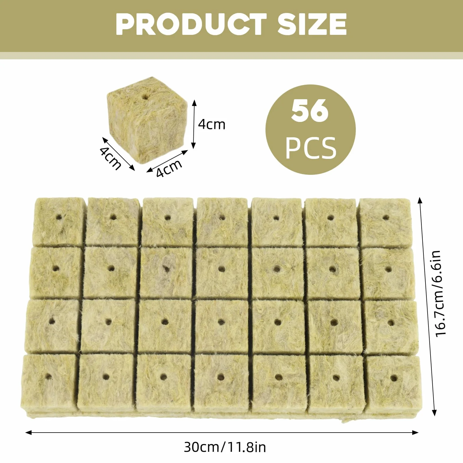 Rockwool Cube wełna kamienna 56 sztuk hydroponika podłoże uprawne
