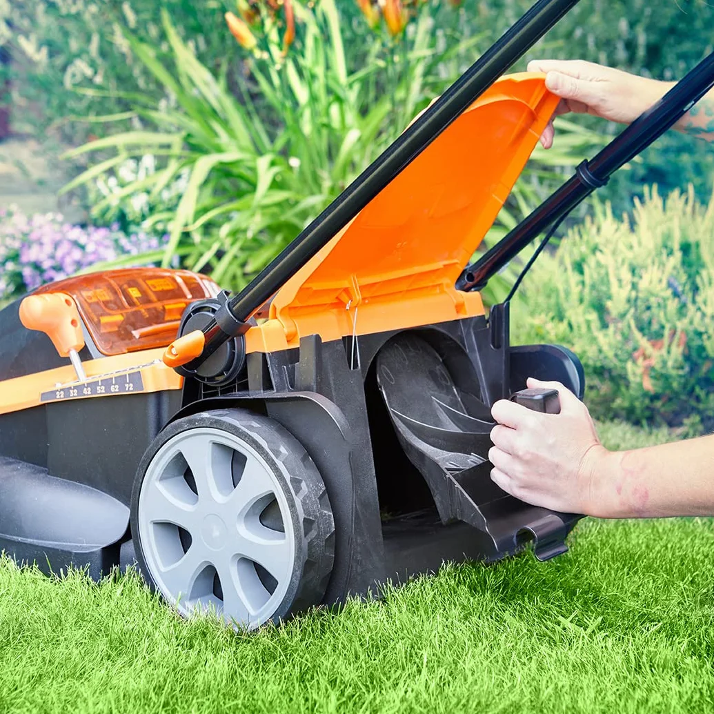 Lawnmaster CLMF4841E Akumulatorowa Kosiarka do Trawy 37 cm 6 Regulowanych Wysokości Cięcia