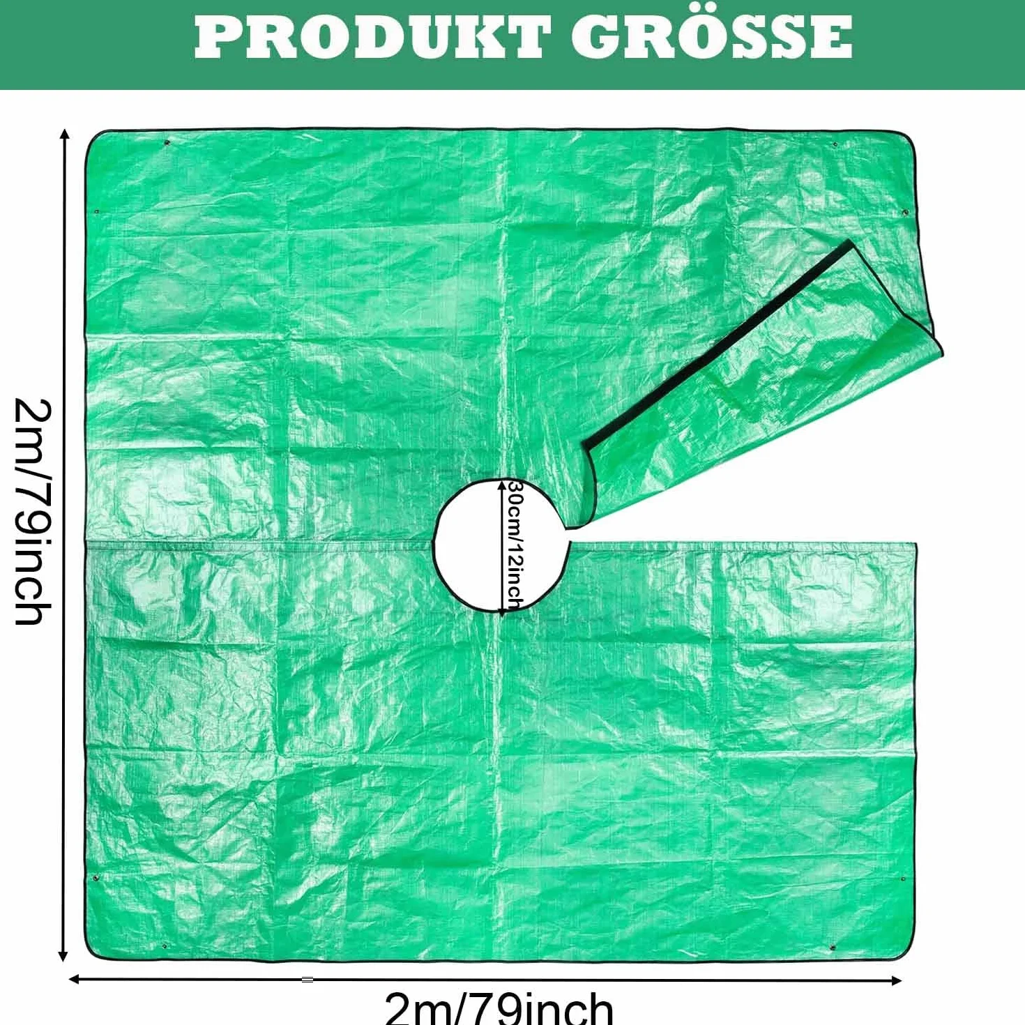 Plandeka ogrodowa wodoszczelna do przycinania roślin 30 cm z otworem