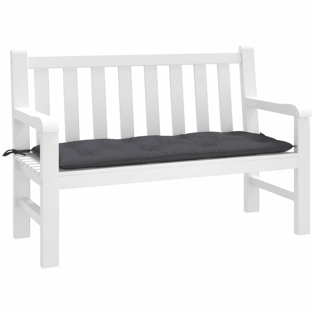 vidaXL Poduszka na ławkę ogrodową antracytowa 120x50x7 cm tkanina do użytku na zewnątrz