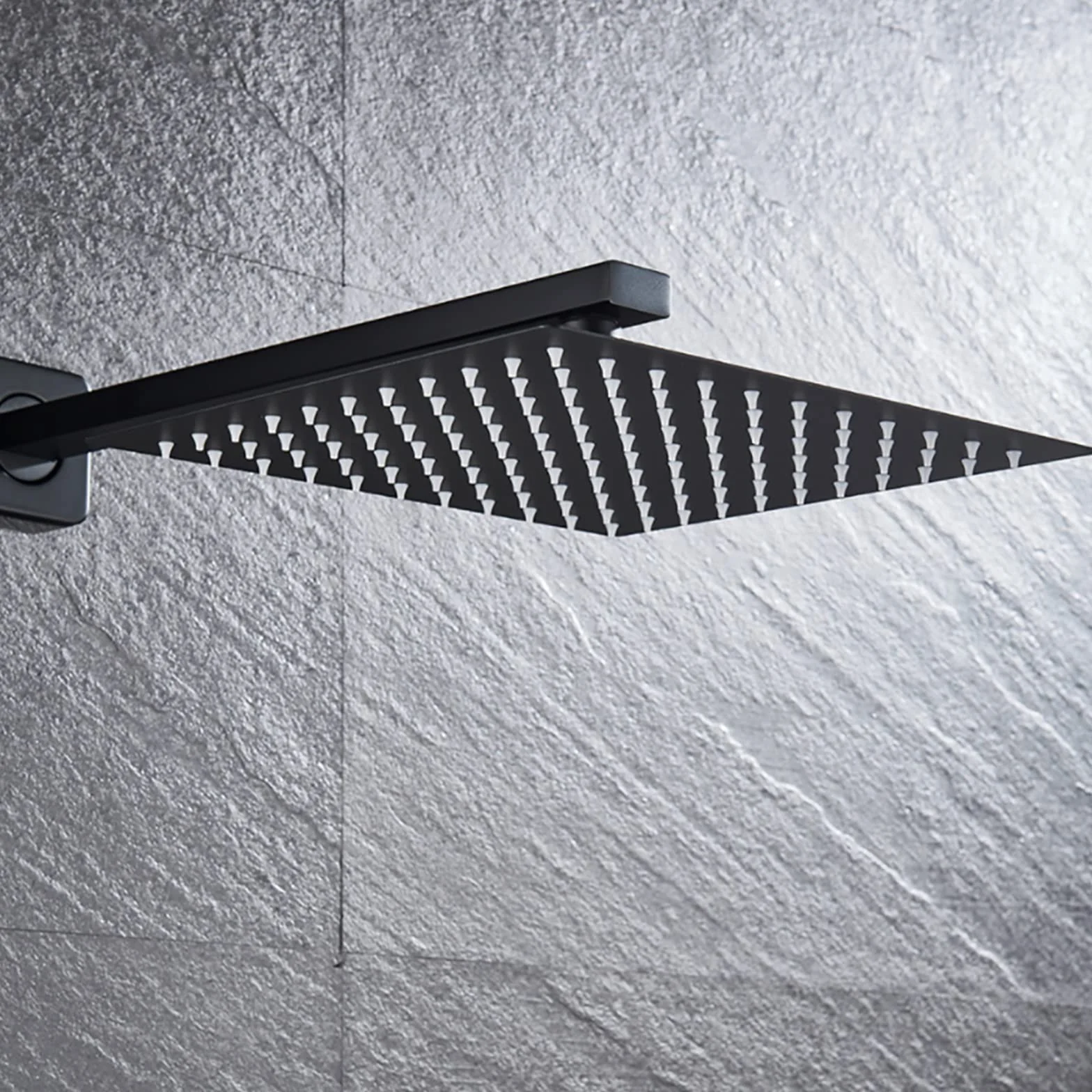 Zestaw akcesoriów do montażu podtynkowego, akcesoria prysznicowe do montażu podtynkowego, słuchawka prysznicowa w kolorze czarnym, deszczownica 30 cm, kolumna prysznicowa, system prysznicowy z
