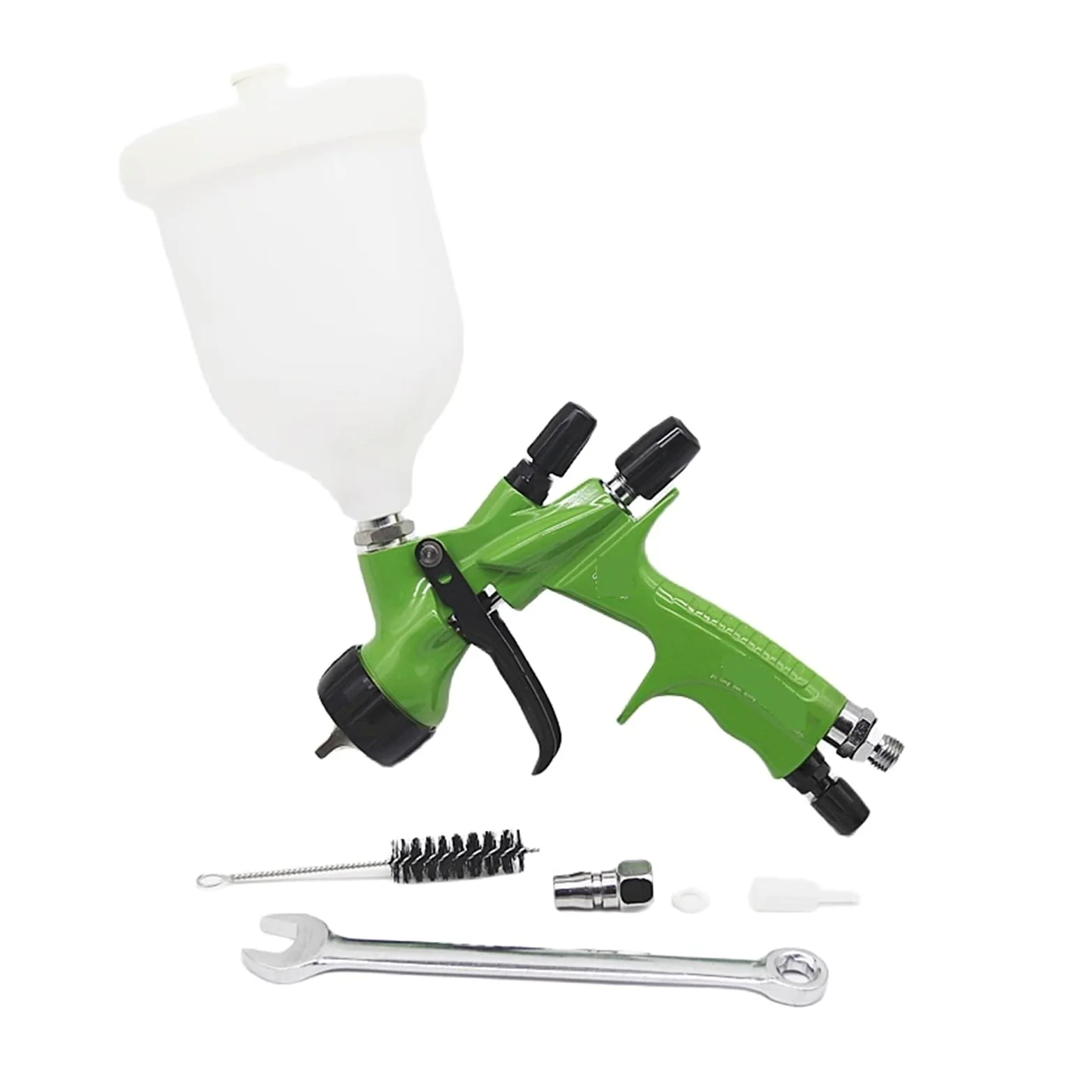 Pistolet natryskowy, Pistolet Natryskowy 1,3 Mm Ze Zbiornikiem Farby 600CC Do Malowania Wykresu Samochodowego Naprawa Pistoletu Natryskowego Narzędzia Pneumatyczne | Green
