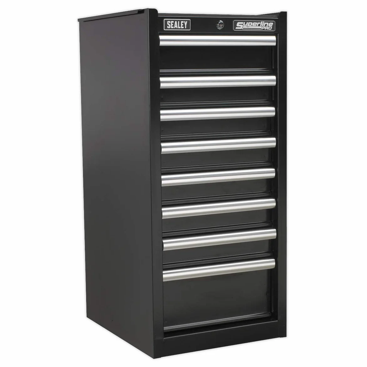 Sealey AP33589B Komoda wisząca z 8 szufladami z prowadnicami na łożyskach kulkowych, 405 mm x 465 mm x 850 mm, czarna