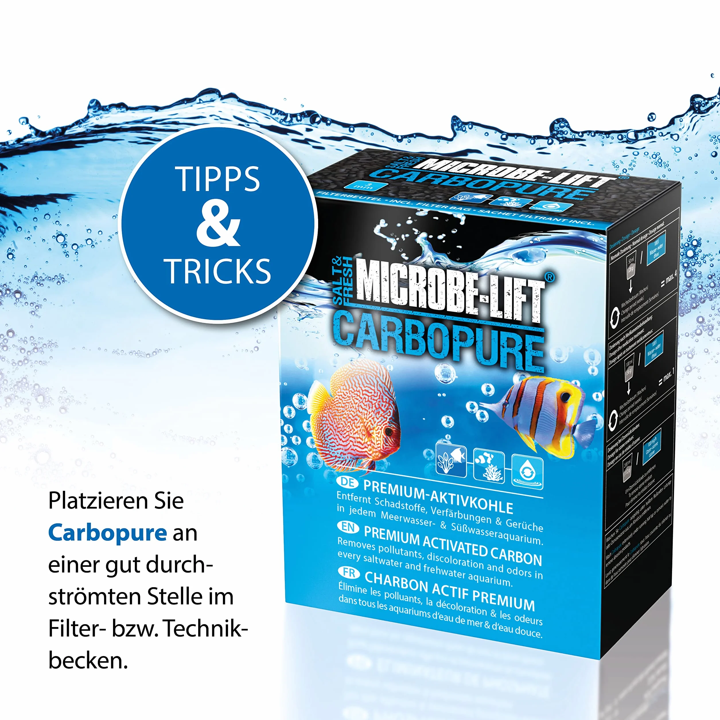 MICROBE-LIFT® - Carbopure | Węgiel aktywny dla krystalicznie czystej wody | Usuwa zanieczyszczenia, przebarwienia i zmętnienie