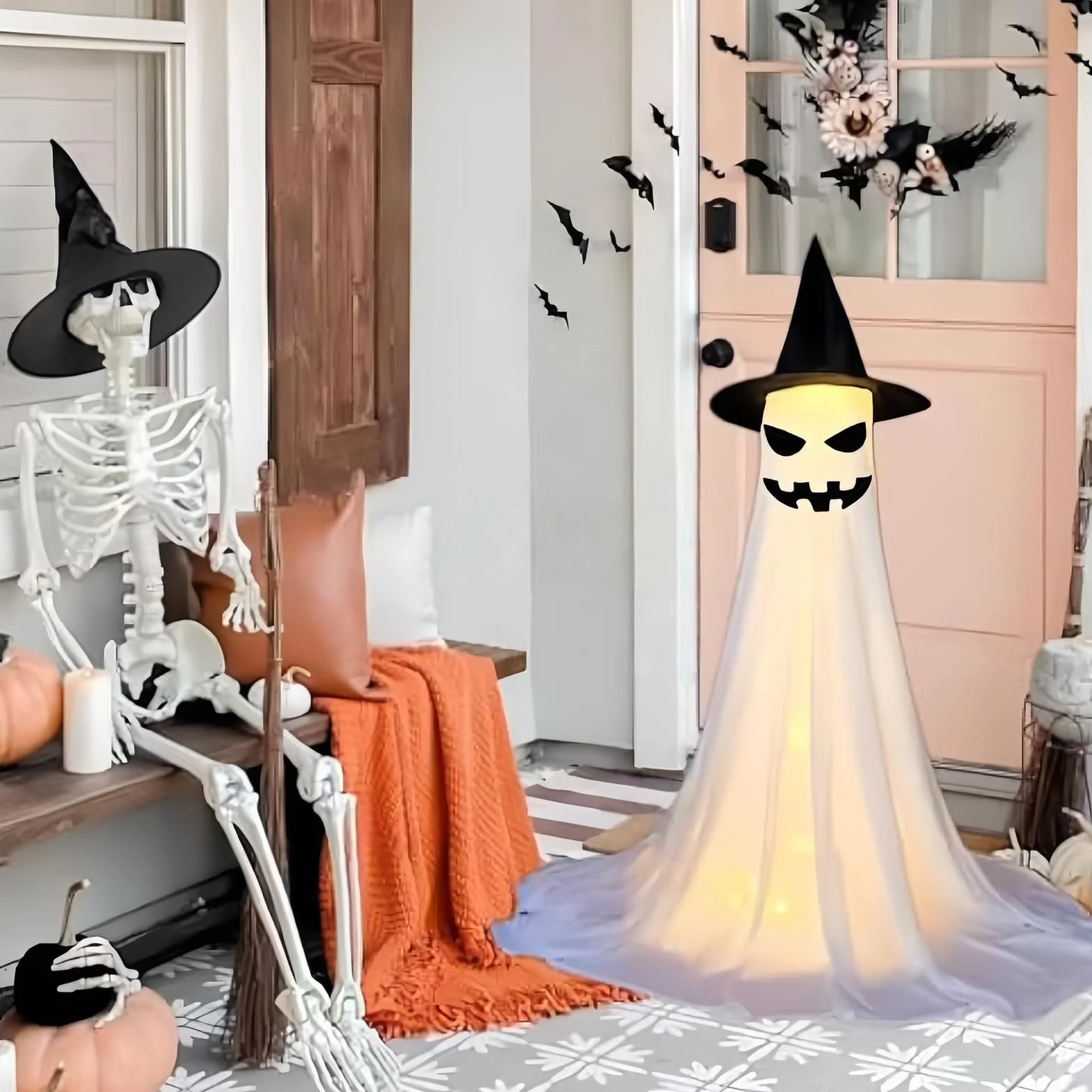 Halloween duch | Halloween dekoracja do wnętrz – straszny prezent do kuchni, pokoju, ogrodu, na okno, do łazienki, sypialni