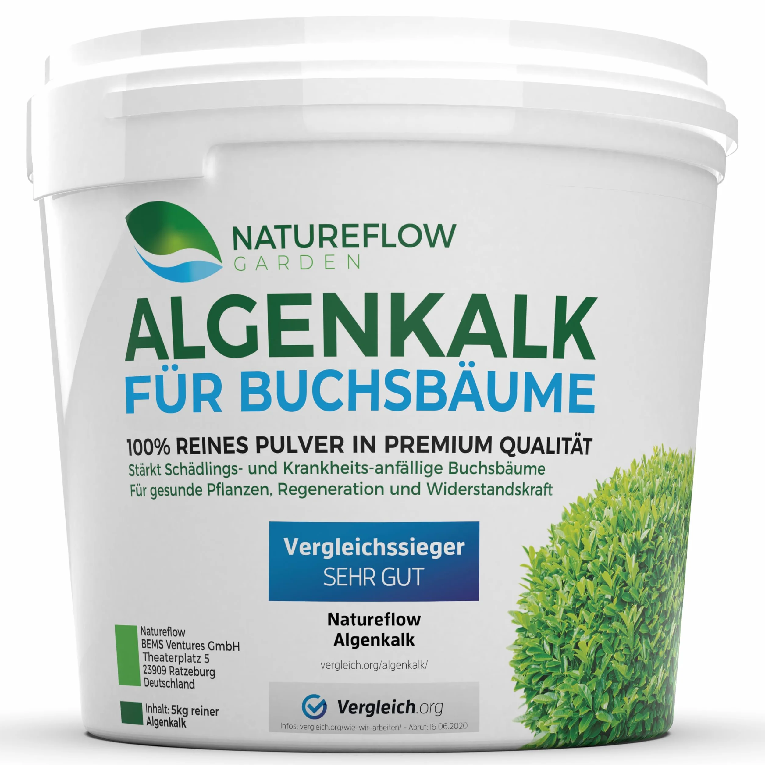 NATUREFLOW nawóz do bukszpanu 5 kg z wapnem z alg