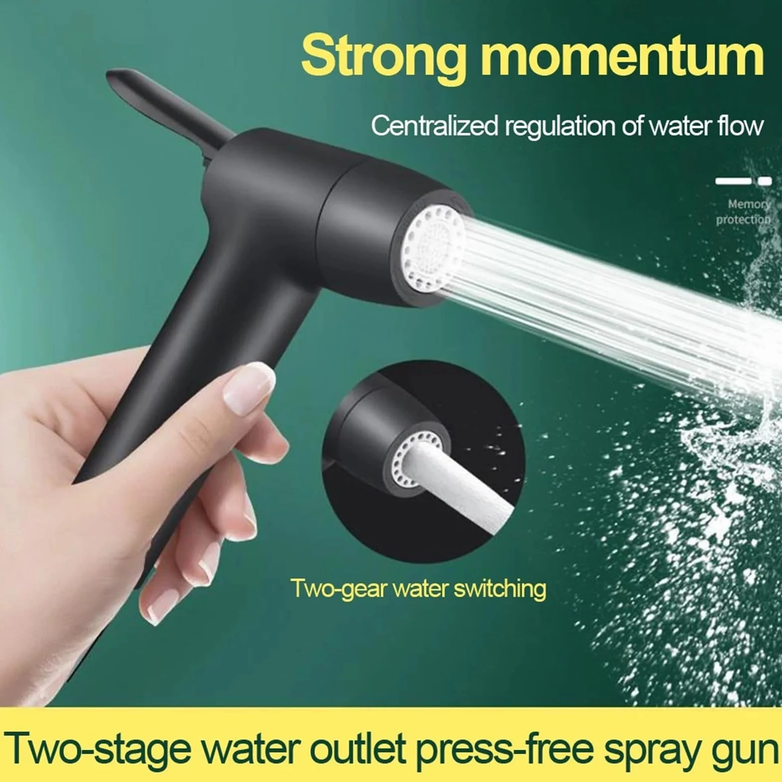 ISCBAFYX G1/2 Przenośny opryskiwacz 2 tryby Spray do toalety Wielofunkcyjny ręczny prysznic dla kobiet Bateria bidetowa (srebrna)