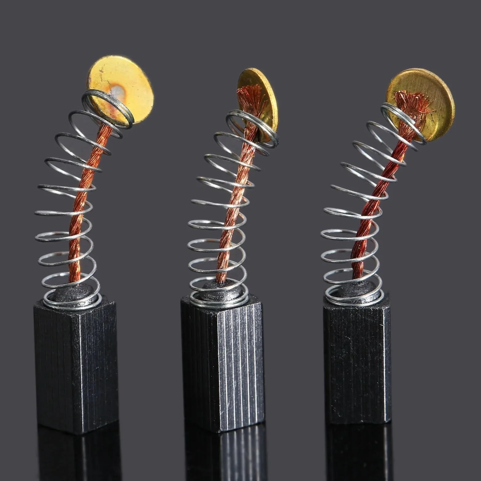 Wymiana szczotek węglowych 100 sztuk 5x5x9mm Mini wiertarka elektryczna wymiana młynka szczotki węglowe części zamienne do silników elektrycznych narzędzie obrotowe