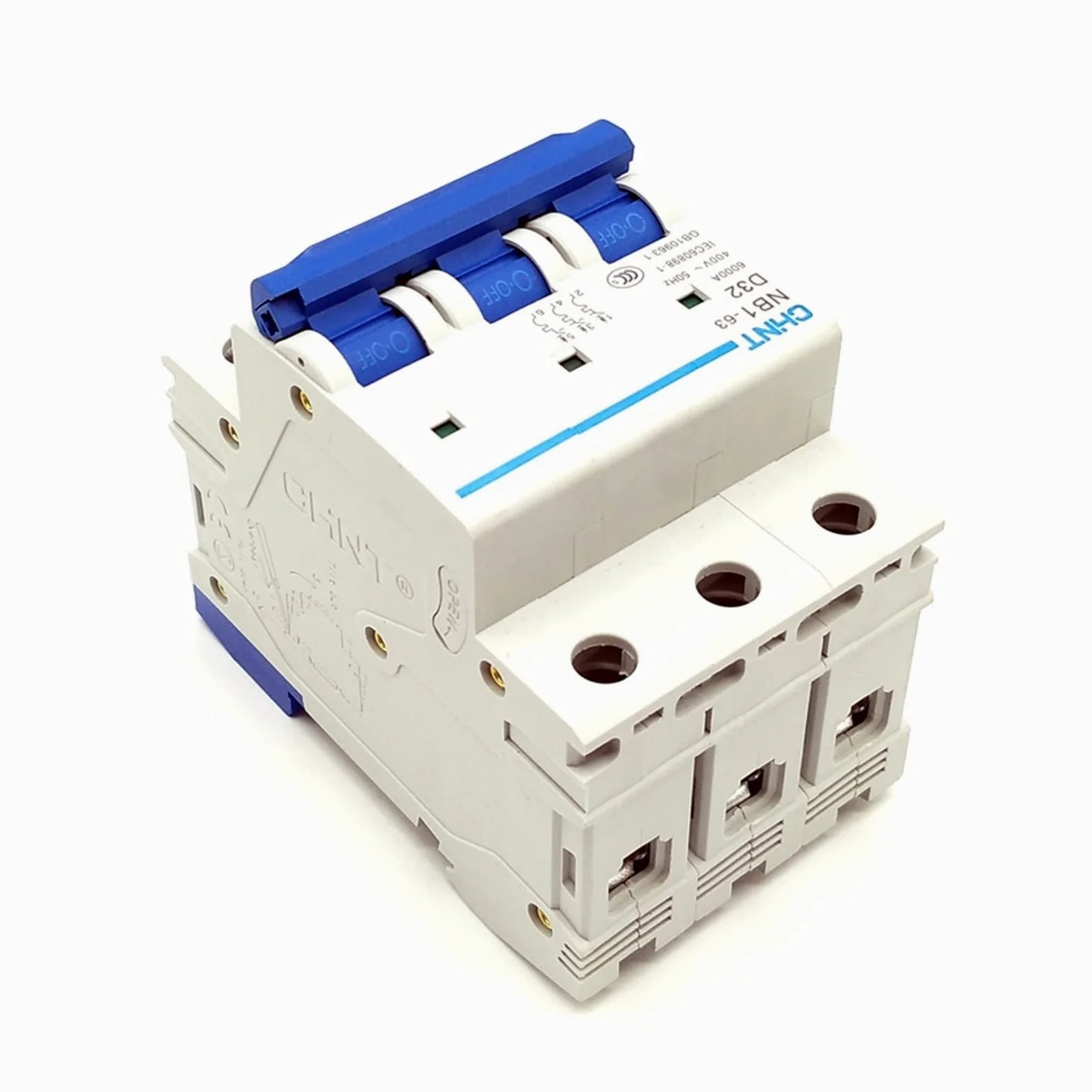 Wyłącznik nadprądowy NB1-63 mini wyłącznik nadprądowy 3-biegunowy 6KA C6A C10A C16A C20A C25A C32A C40A C50A C63A D6A D10A D32A(D25A)