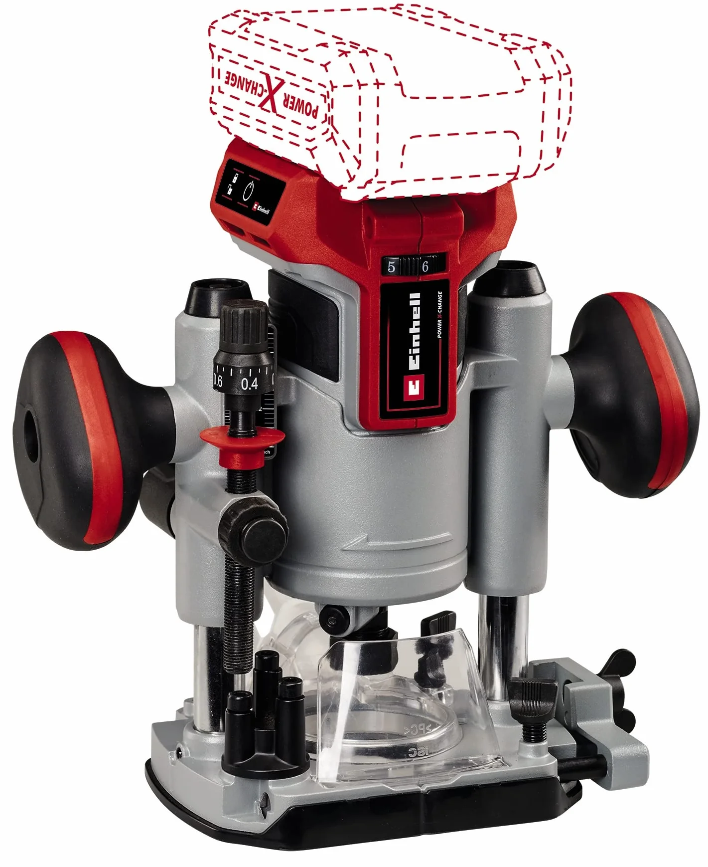 Einhell Tp-Ro 18 Li Bl - Solo Frezarka, Szary/Czerwony, 35 mm
