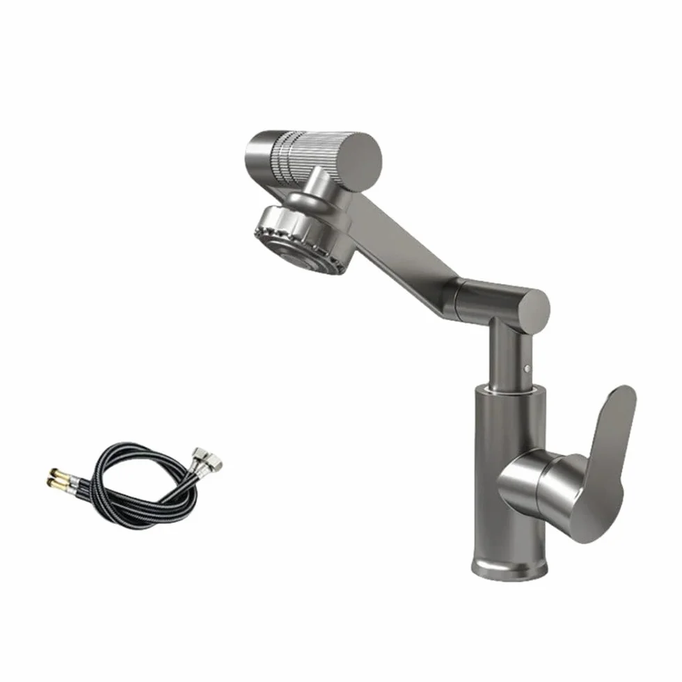 Obrotowa umywalka łazienkowa o 1080° Bateria umywalkowa Bateria stojąca Odporna na zachlapanie woda z kranu Głowica prysznicowa Aeratory Armatura RURA x 2, duan hui pipe2, G1/2