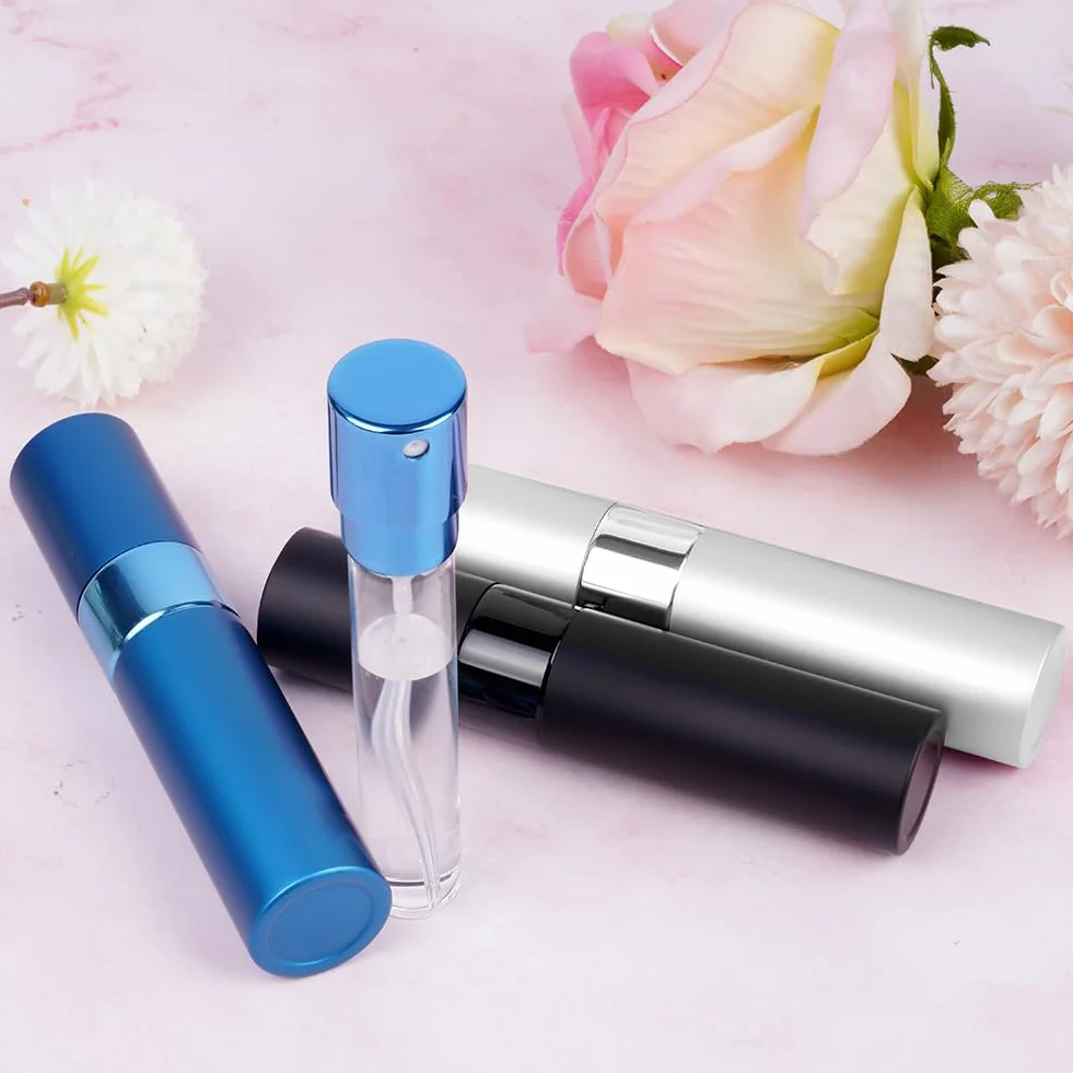 ACWOO Mini Rozpylacz do Perfum, 3 Sztuki 10ml - Przenośna Butelka z Atomizerem do Ponownego Napełnienia na Podróż Samolotem, Lekka i Wytrzymała