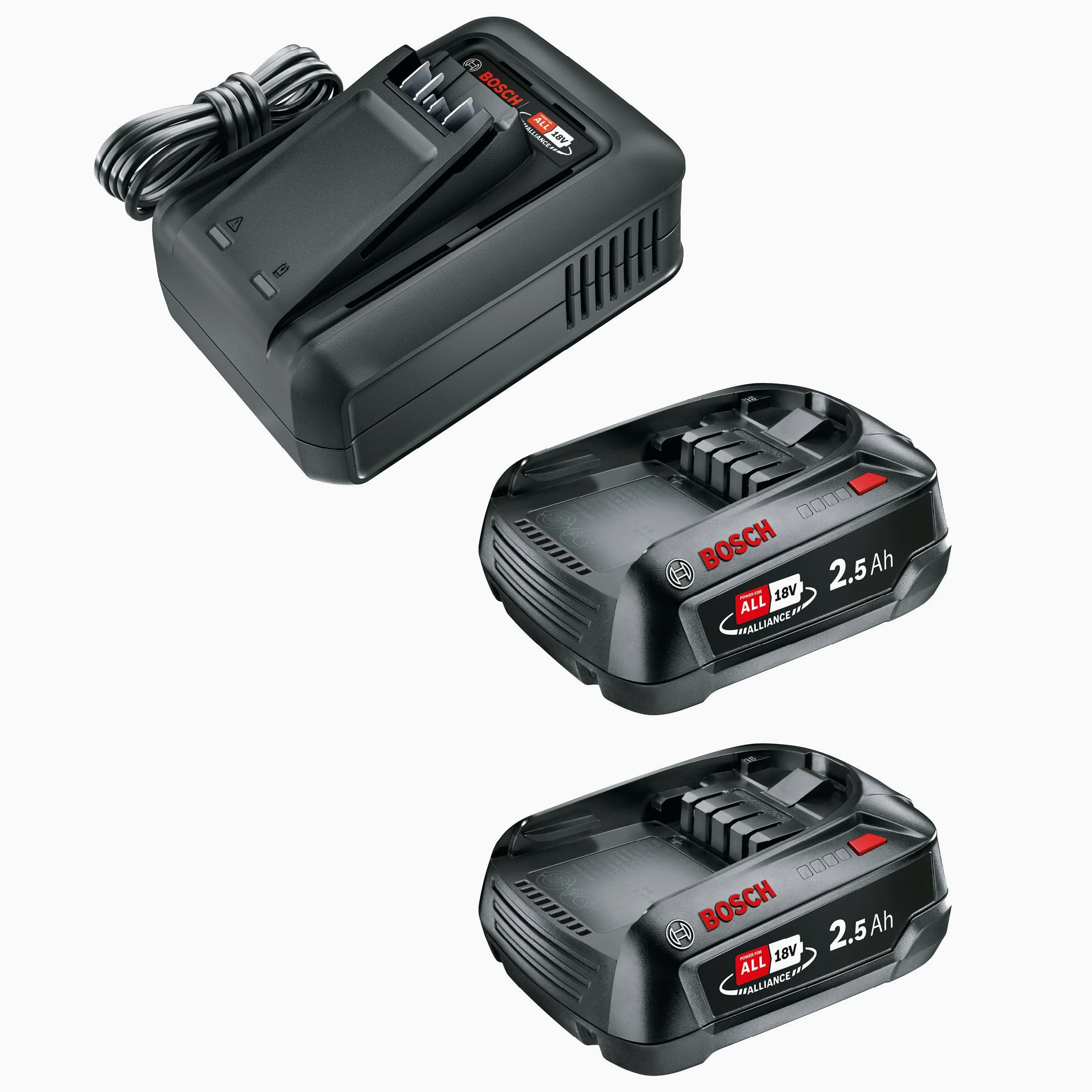 Gardena Zestaw Startowy P4A Qc Al18V 44+2X2,5Ah Akumulatory i Ładowarki Element Oferty Power For All, Stała Wydajność, Szybkie Ładowanie (14914-20)