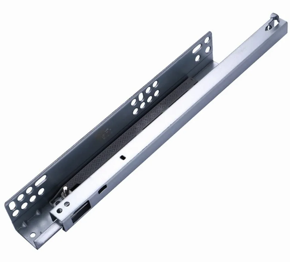 Prowadnice szuflad, Prowadnice do szuflad 12 cali, prowadnice z cichym domykiem, częściowy wysuw, 2-składane, ukryte, podblatowe, dolne, montowane(450mm/18in)