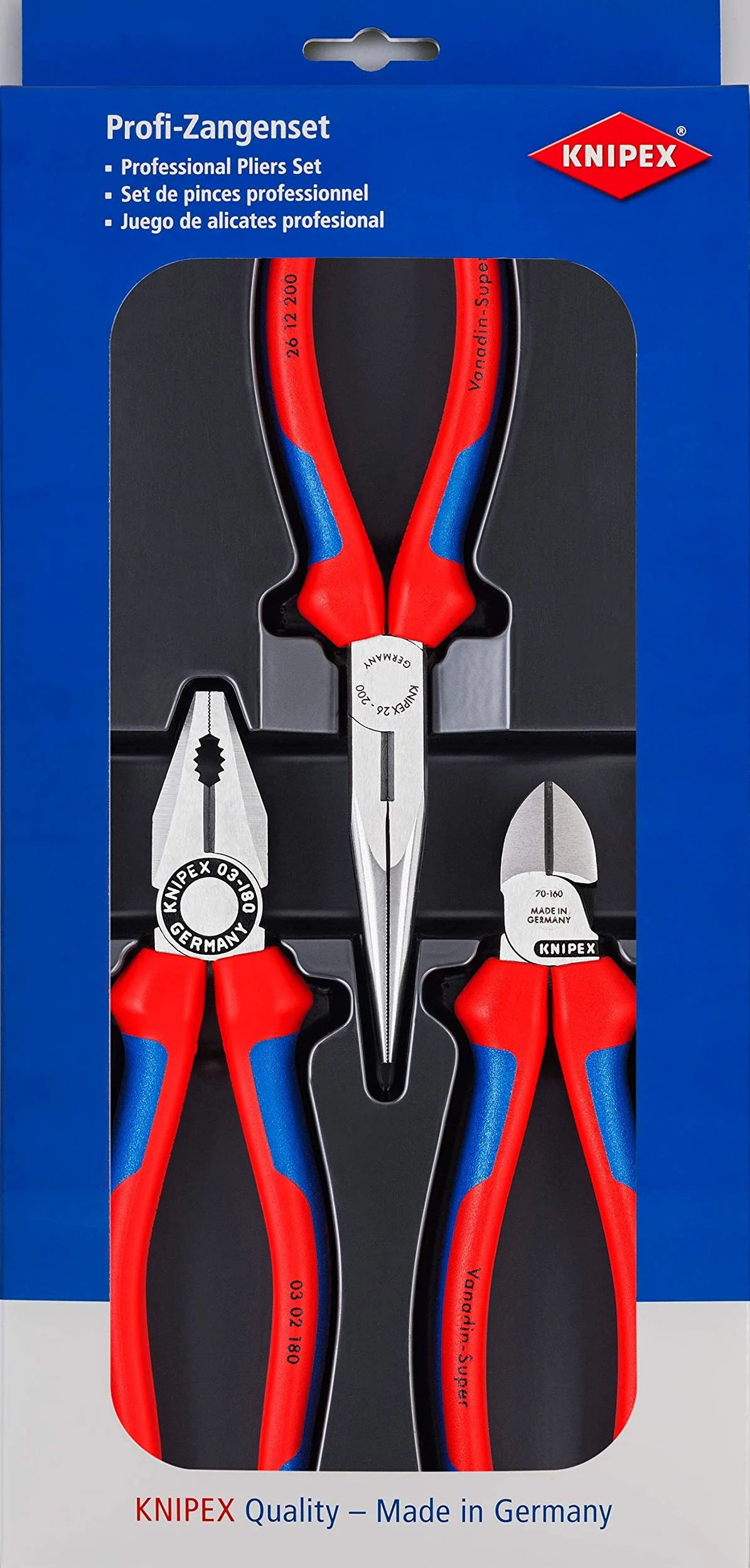 Knipex Zestaw szczypiec do prac warsztatowych i serwisowych karta do sprzedaży w systemie & Uniwersalne narzędzie do ściągania izolacji KNIPEX ErgoStrip, pakiet samoobsługowy