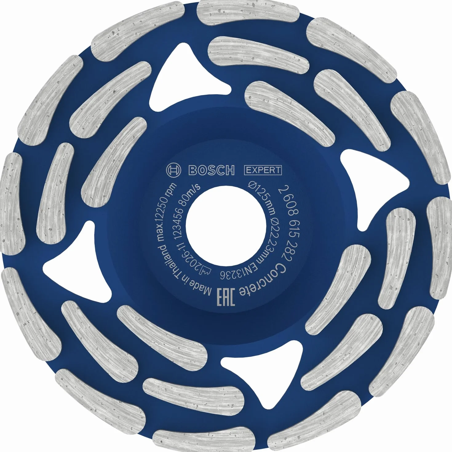 Bosch 1x Diamentowa tarcza garnkowa EXPERT Concrete do szlifierek do betonu, otwór 19–22,23 mm (do Beton, Ø 125 mm, Professional Akcesoria Szlifierka do betonu)