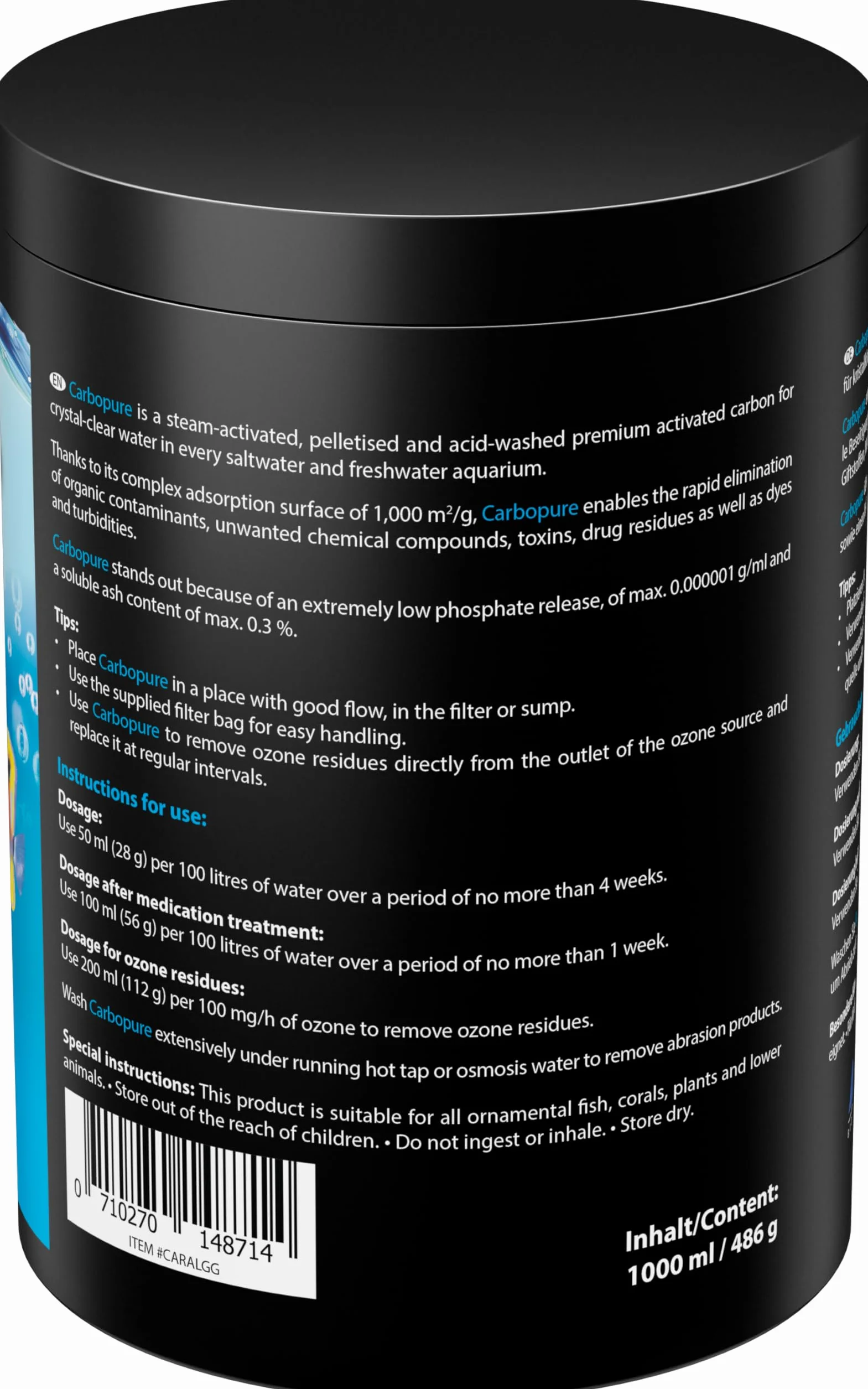 MICROBE-LIFT® - Carbopure | Węgiel aktywny dla krystalicznie czystej wody | Usuwa zanieczyszczenia, przebarwienia i zmętnienie