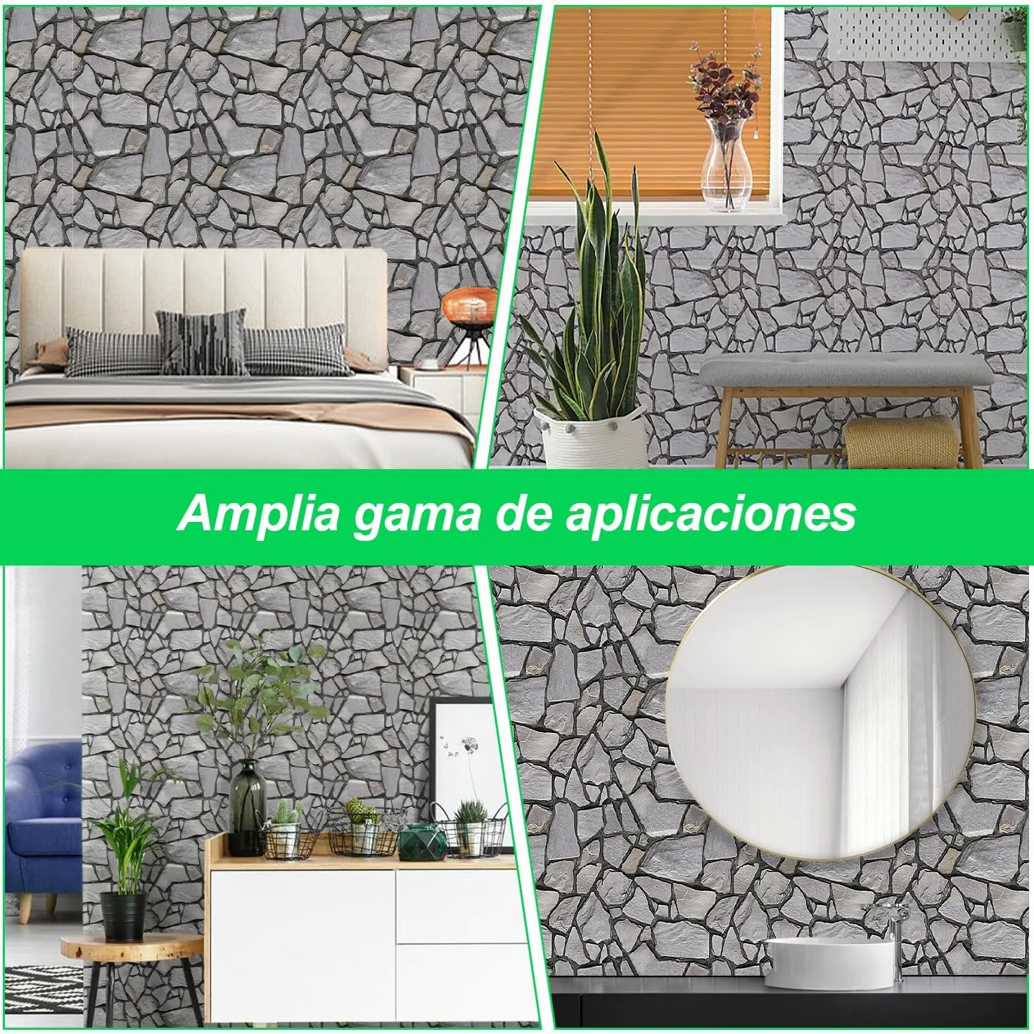 XMSZQU 40 sztuk tapet o wyglądzie kamienia, 30 x 30 cm, wodoszczelna tapeta z PCW, panele ścienne 3D o wyglądzie kamienia, samoprzylepne, panele ścienne do drzwi ściennych, sypialni, kuchni