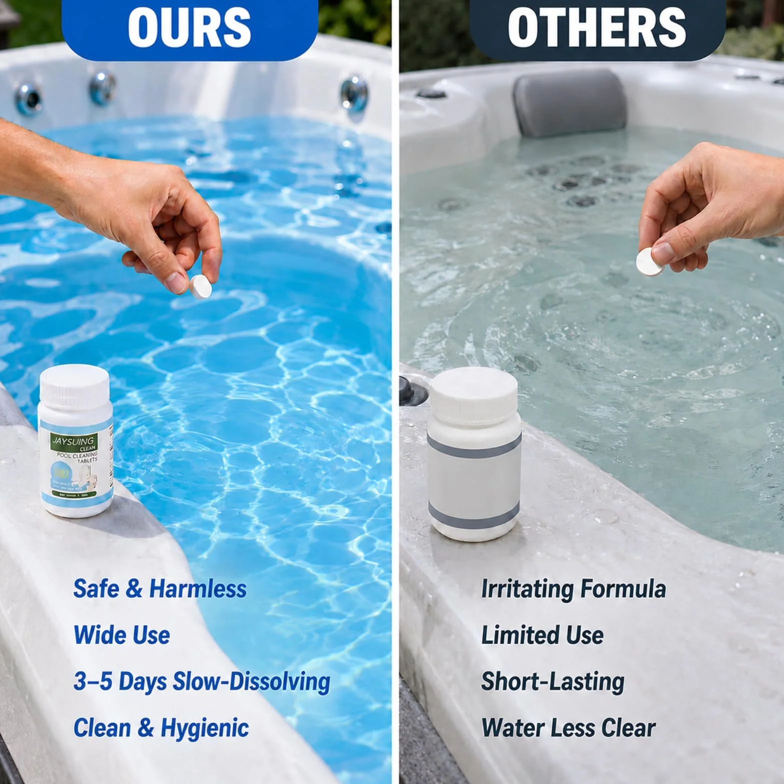Tabletki do czyszczenia basenu chlor 200 szt. jacuzzi spa