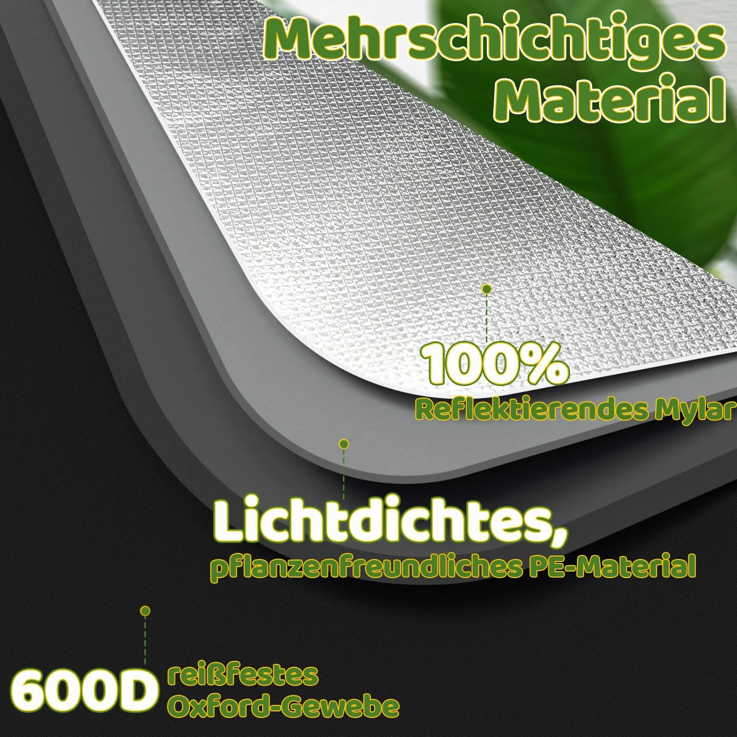 Sonnewelt Namiot do uprawy 600D Oxford Grow Box 100x100x200 cm wodoszczelna szklarnia