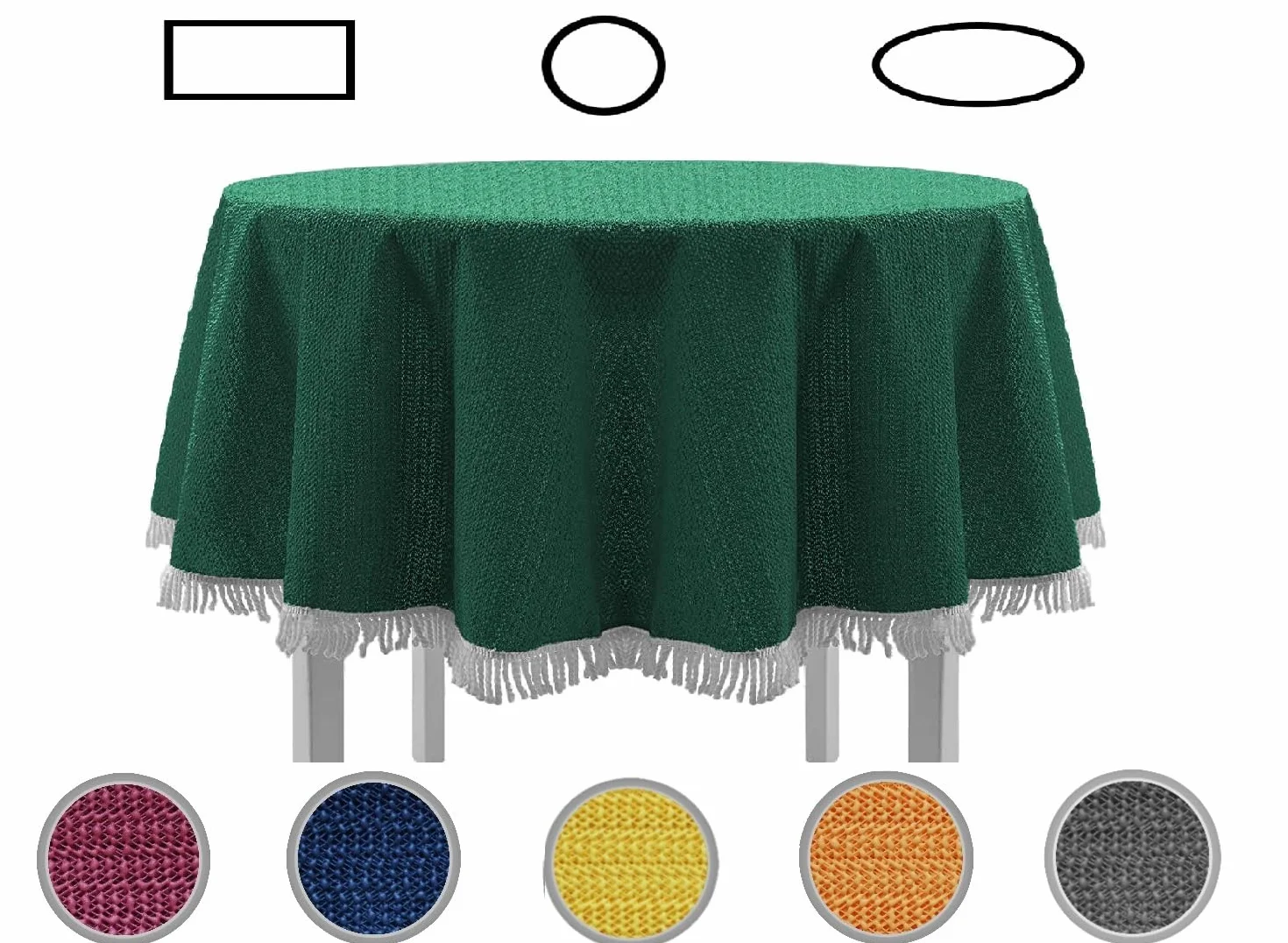 EXKLUSIV HEIMTEXTIL Obrus na stół ogrodowy 160 cm okrągły zielony antypoślizgowy