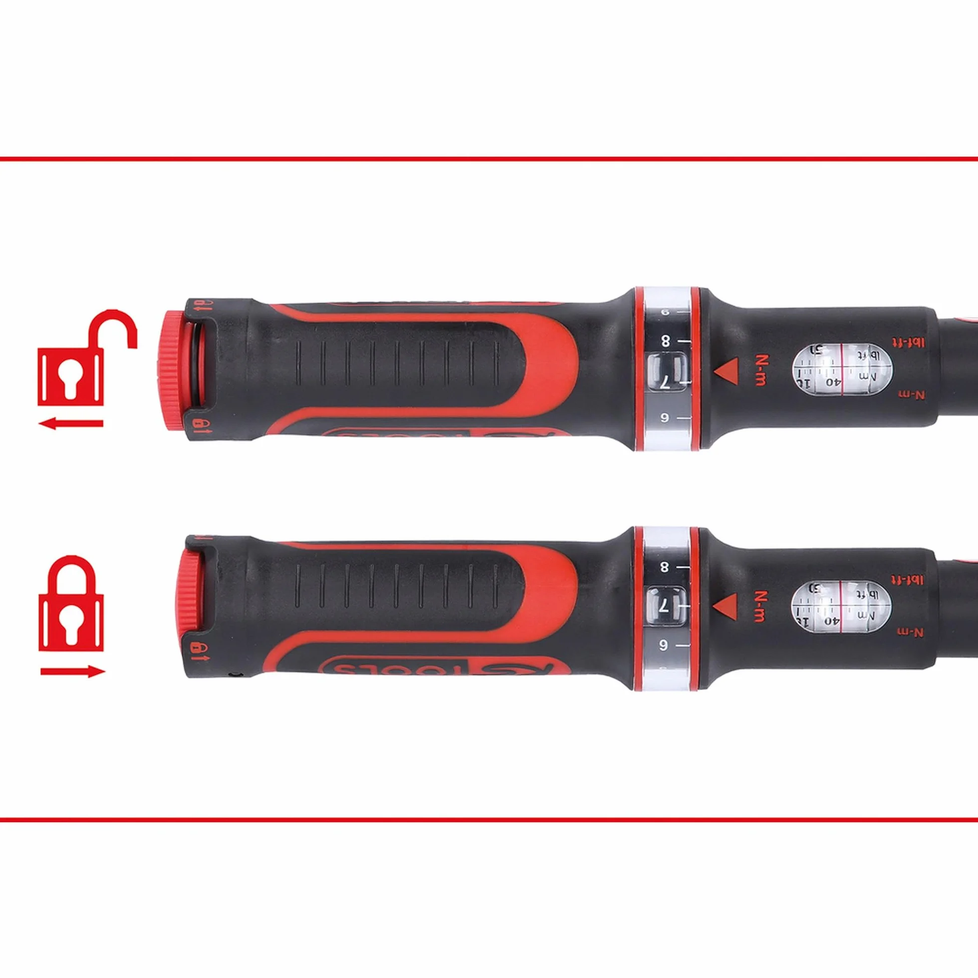 KS Tools 516.1442 1/2"ERGOprec Klucz dynamometryczny,40-200Nm, przełączana obrotowa głowica