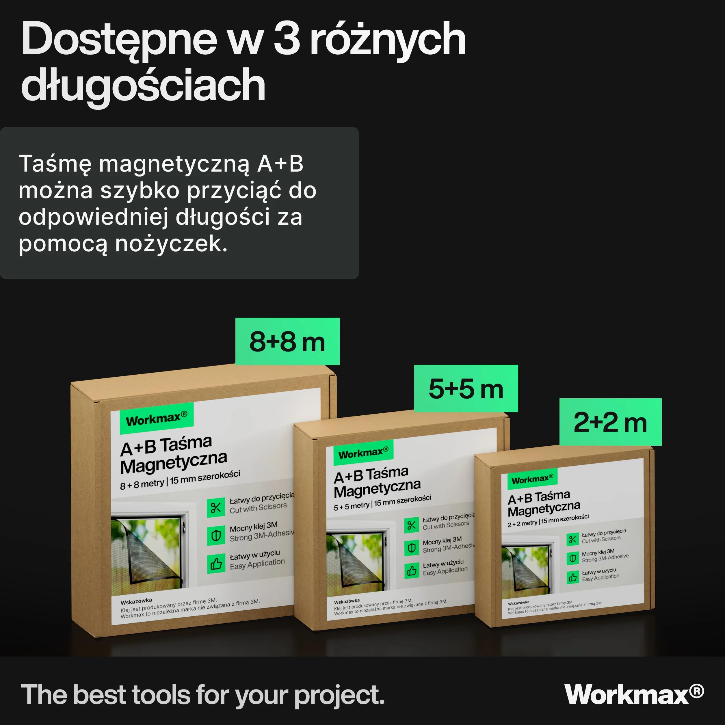 A+B Taśma magnetyczna do moskitier i moskitier (2+2 metry) | Paski magnetyczne silnie samoprzylepne | Taśma magnetyczna z wzajemnym przyciąganiem