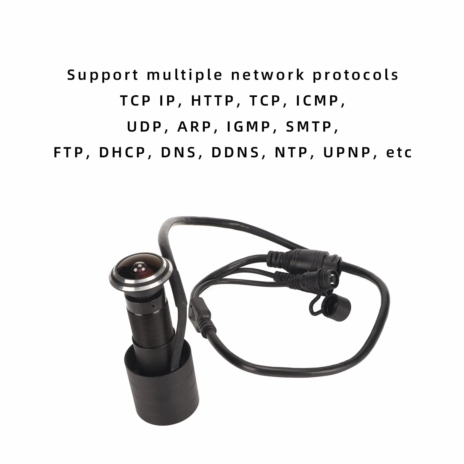 Kamera z Wizjerem w Drzwiach, Kamera IP z Wizjerem HD 4MP, Beznapędowa Kamera IP z Wizjerem RJ45 Domowa Kamera Bezpieczeństwa, sygnał Cyfrowy USB, Alarm Wykrywania Ruchu